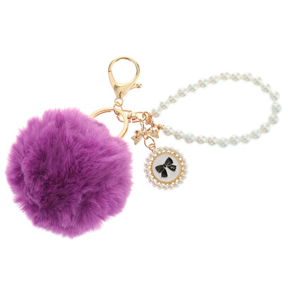 

Pearl Ball Excellent Female Plush Rex Key Buckle Car Plush Hair 8cm Original Original Hanging Pendant Rabbit Lovely Bag Korea