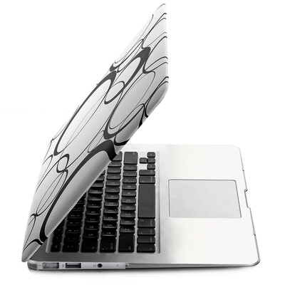 

Ultra Thin Light Weight Black White Zebra Circle Pattern Laptop Hard Case Shell Cover for Apple Macbook Air 11 116in