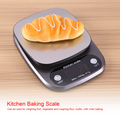 

LCD Digital Electronic 10kg1g Kitchen Food Scale Stainless Steel Tray for Baking CookingDigital Scale Electronic Scale