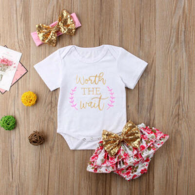 

AU Baby Girl Newborn Clothes Cotton Romper Bodysuit Jumpsuit Summer Outfits Set