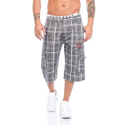 

Gobestart Mens Summer Fashion Comfortable Plaid Casual Loose Shorts Pants Pocket Trousers