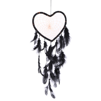 

Black Dream Catcher Handmade Feathers Wall Car Hanging Decor Ornament