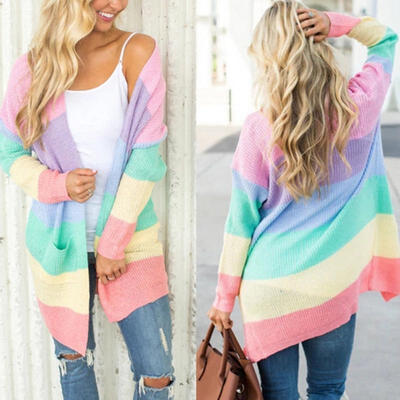

Women Sweater Long Sleeve Button Knitted Cardigan Outwear Jacket Coat New