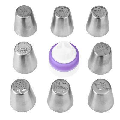 

8pcs Icing Piping Tips Nozzles Cake Fondant Embossed Decor Baking Supplies