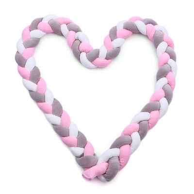 

Baby Crib Bumper Knotted Braided Bumper Handmade Soft Knot Pillow Pad Cushion Nursery Cradle Decor Gift Crib Protector Cotton 3 Me