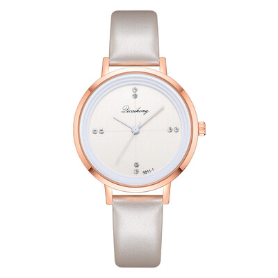 

Korean fashion trend womens watch wish hot sale Yiwu supply rose gold quartz watch
