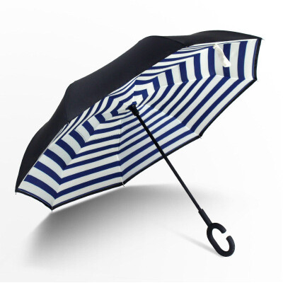 

Outdoor Inverted&Double Layer Windproof Umbrella Umbrella with UV Protection C-Shaped Handle