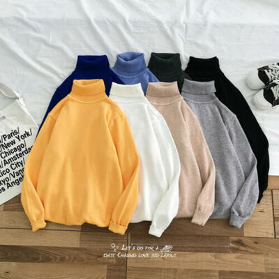 

Mens Thermal High Collar TurtleNeck Long Sleeve Sweater Stretch Pullover Shirt
