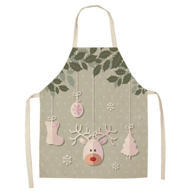 

Tailored Christmas Decoration Cotton And Linen Apron Kitchen Aprons Dinner Party Apron