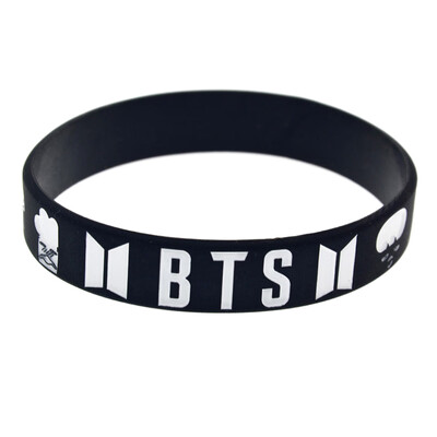 

Kpop BTS Bangtan Boys Silicone Wristband Bracelet with Signature Hot Gift for ARMY