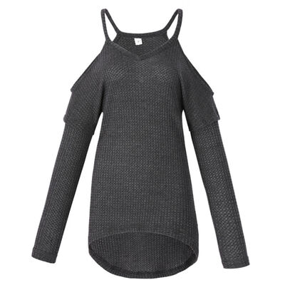 

T Shirt Women 2018 Autumn Fashion Solid Long Sleeve T Shirts Women Sexy Off Shoulder V-Neck T-shirt Female Irregular Tops