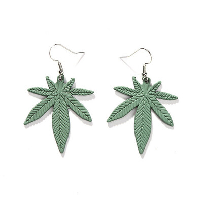 

Women Geometric Stud Hemp Leaves Color Hollow Vintage Wild Sweet Jewelry Earrings