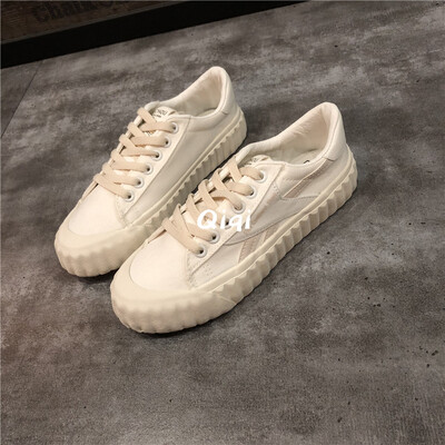 

chic Shoe Female 2018 Fall New Joker Korean Harajuku ulzzang Canvas Shoes Female Board Shoes