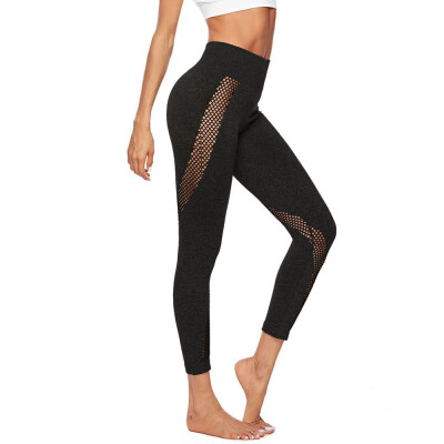 

Tailored Women Workout Solid Hollow Out Leggings Fitness Sport Yoga Athletic Pants