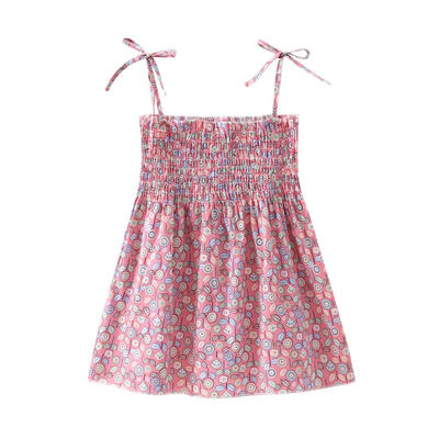 

Cute Floral Print Summer Sleeveless Dress Kids Girls Sling Princess Dresses