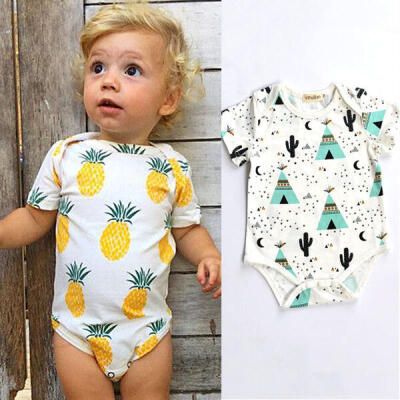 

Summer Newborn Kids Baby Girl Boy Clothes Bodysuit Romper Jumpsuit Outfits 0-2Y