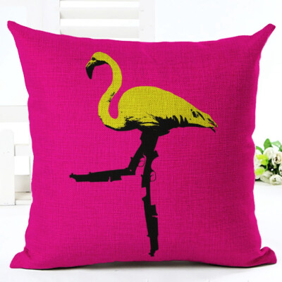 

1Pc Flamingo Pillow Case Cover Sofa Cushion Pillow Cushion Pillowcase For Home Decoration