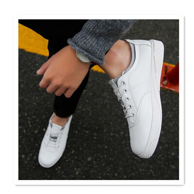 

2018 new spring mens shoes youth casual solid color board shoes junior high school students low to help tie tide shoes