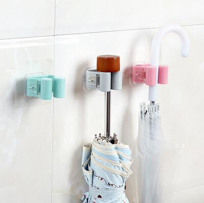 

Siaonvr Wall Mounted Mop Umbrella Holder Brush Broom Hanger Storage Rack Kitchen Tool