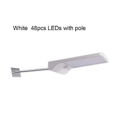 

48 LEDs Solar Powered Wall Light PIR Motion Sensor with Remote Control Outdoor IP65 Water-resistant Street Lamp for Patio Pathway