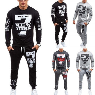 

Fashion Men Autumn Winter Tracksuit Jogging Long Sleeve Top Long Trousers Pants Sport Sweat Suit