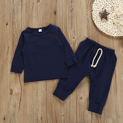 

Spring Autumn Casual Children Long Sleeve Top And Trousers Kid Two-piece Outfit Set