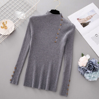 

Fall Turtleneck Sweater Women Spring Autumn Solid Knitted Pullover Slim Soft Jumper Sweater Pull Femme