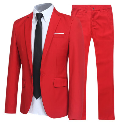 

Cloudstyle Mens business one button suit top pants 11639
