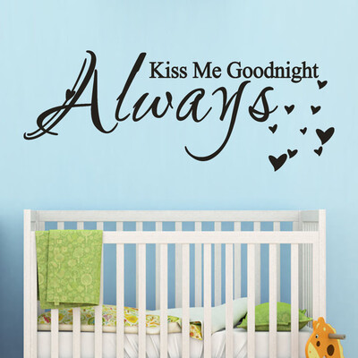 

〖Follure〗Always Kiss Me Goodnight Removable Art Vinyl Mural Home Room Decor Wall Stickers