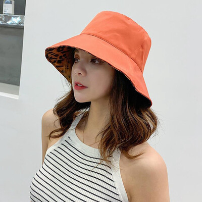 

Life Essential Double-Sided Awning Leopard Fisherman Hat Sexy&Versatile A Good Gift for Girlfriend