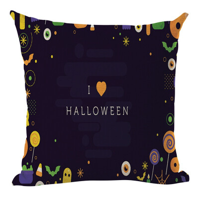 

Halloween Multi Designs Decorative Throw Pillow Cover Flax Square Pillow Case Witch for Home Bar Halloween Hot Selling Supplies