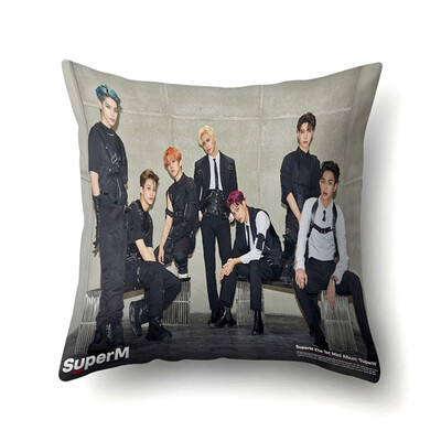 

redCherry Kpop SuperM Jopping Square Throw Pillow Case Cushion Cover 18x18 inch