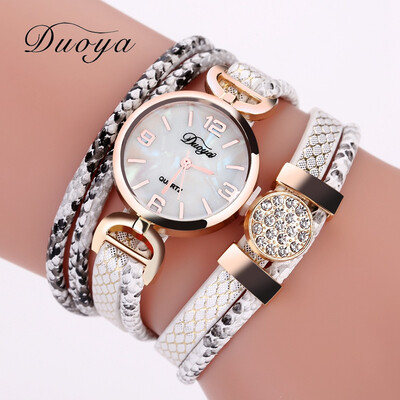 

Womens watch duoya brand female models PU winding fashion table sexy snake pattern multicolor