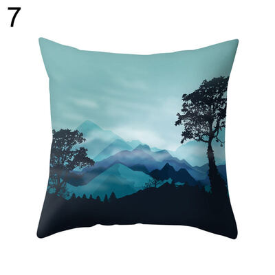 

Forest Leaf Print Pillow Case Waist Throw Cushion Cover Car Office Home Decor