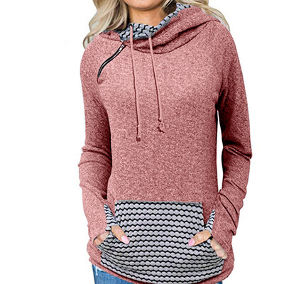 

Starmoon Women Long Sleeve Casual Print Patchwork Pullover Hooded SweatShirt Top Blouse