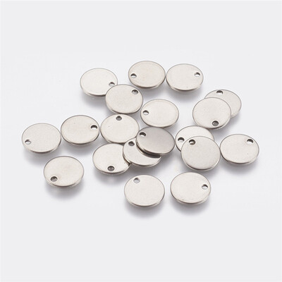 

PH PANDAHALL 500 pcs Flat Round 304 Stainless Steel Blank Stamping Tag Pendants