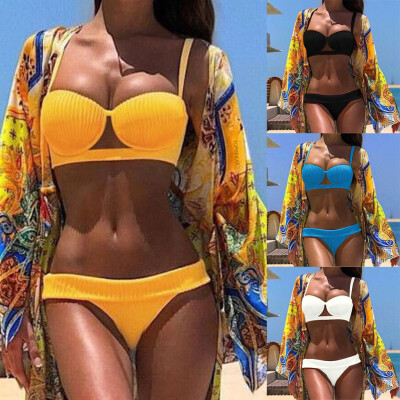 

Saidsome Women Sexy Solid Bikini Set Push-Up Padded Swimwear Bathing Swimsuit Beachwear