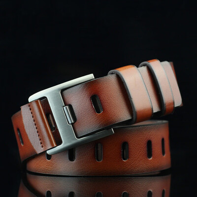 

Retro Unisex belt Solid Color Imitation Leather Pin Buckle Men belt Casual Alloy Buckle Women belt youth Students belt