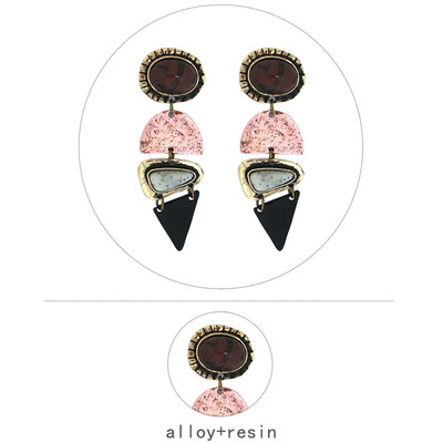 

Solememo Bohemian Resin Stone Dangle Earrings For Women Conch Sequin Wedding Jewelry Hanging Drop Earrings Hot Wholesale E5535