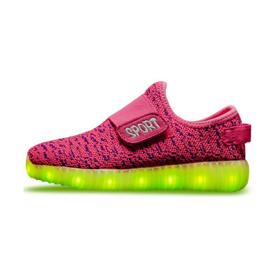

Children Shoes With Light Boys And Girls Casual LED Shoes Kids LED Light Up USB 7 Colors Kids air mesh Shoes 25-37