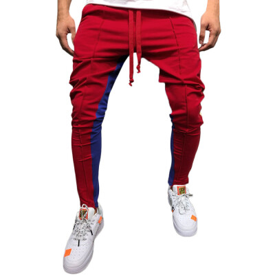 

Gobestart Fashion Mens Casual Solid Loose Patchwork Color Sweatpant Trousers Jogger Pant