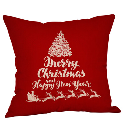 

Tailored New Christmas Cotton Linen Pillow Case Sofa Cushion Cover Home Decor