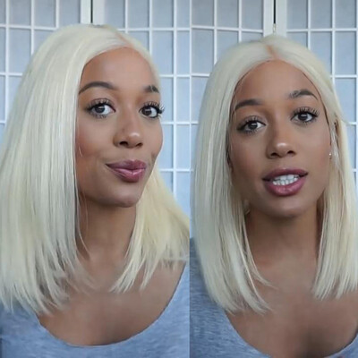 

〖Follure〗Natural Brazilian Sexy Gold Lace Front Wigs Short Stragiht Synthetic Fashion Wig