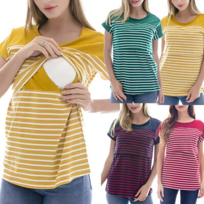 

Women Pregnant Maternity Fashion Loose Nursing Tops Breastfeeding Blouse T-Shirt