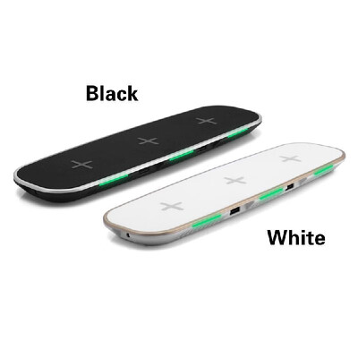 

3-in-1 Qi Wireless Charger Universal Phone Charge Base Charging Pad Equipped with 2 USB Charging Ports For i-Phone 88 PlusX or f