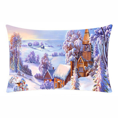

〖Follure〗Merry Christmas Rectangle Cushion Cover Throw Pillow Case Pillowcase