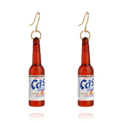 

EK442 European Personality Punk Beer Bottle Drop Earrings for Women Jewelry boucle Brincos Irregular Dangle Earing Pendientes