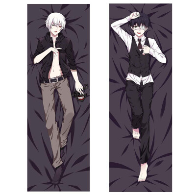 

Anime Dakimakura Tokyo Ghoul Kaneki Ken Male BL Pillow Case Cover Hugging Body