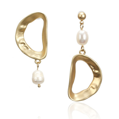 

F38 23 Styles Hollow Round Freshwater Pearls Drop Earrings For Women Girls Brincos Statement Dangle Earring Fashion Jewelry