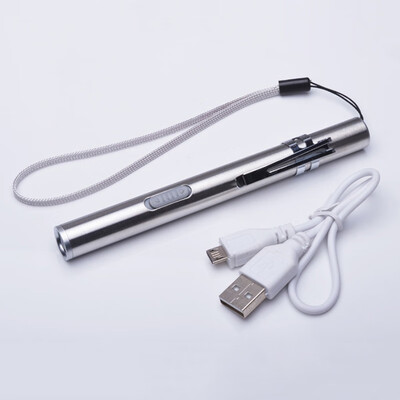 

Mini Portable Stainless Steel Charging USB LED Rechargeable Light Small Pocket Flashlight Torch Lamp Camping Outdoor Tools